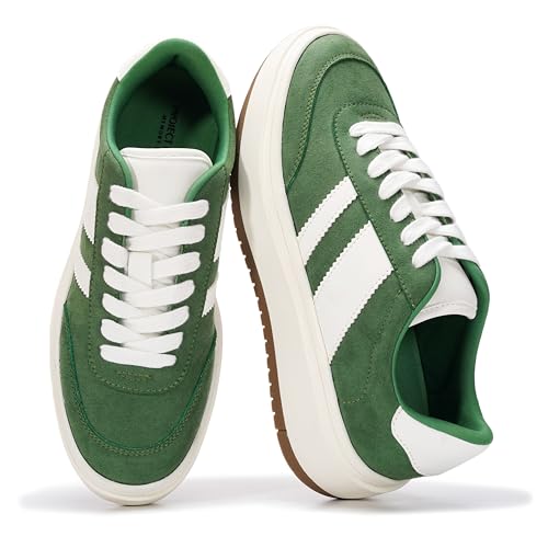 Project Cloud Platform Sneakers for Women - Lightweight Memory Foam Insole Womens Sneakers - Non-Slip Fashion Sneakers for Women Footwear - Women's Fashion Platform Shoes (Nita, Green, 8) - Image 1
