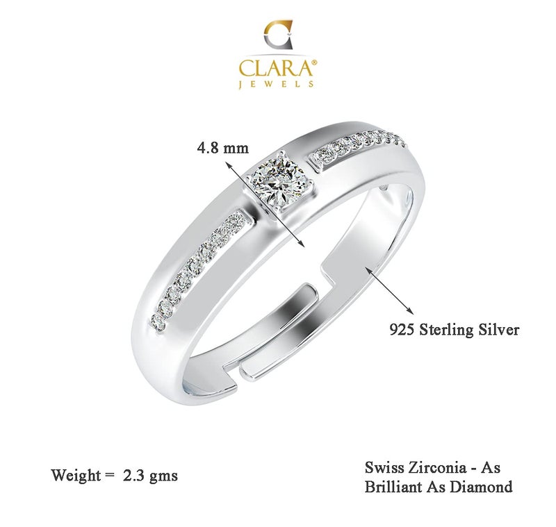 Clara Pure 925 Sterling Silver Nario Adjustable Ring Gift for Women and Girls - Image 5