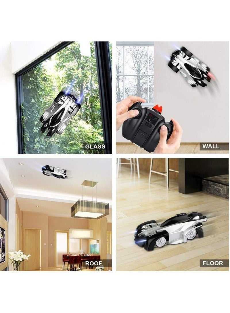 Remote Control Car, SYOSI for Kids, Rc Cars Car Toys Wall Climbing Car Dual Mode 360°Rotating Stunt Rechargeable High Speed Vehicle with LED Lights (Black and White) - Image 2