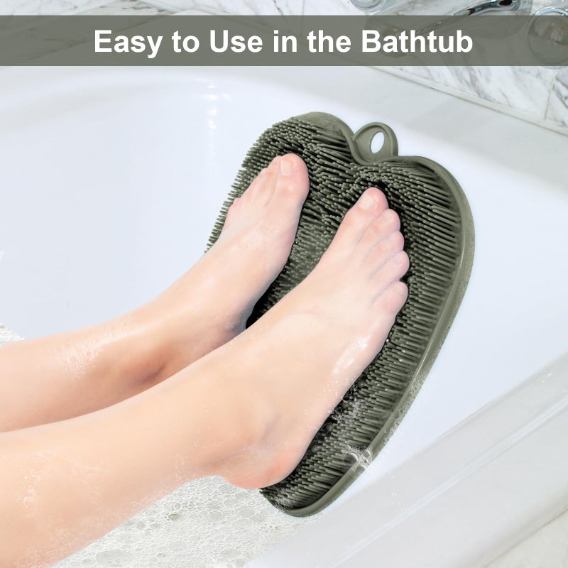 BESKAR Shower Foot Scrubber Mat with Non-Slip Suction Cups, Foot Spa Brush for Cleaning & Exfoliating Your Feet No Bend, Foot Points Reflexology Mat for Relax Your Feet - Image 3