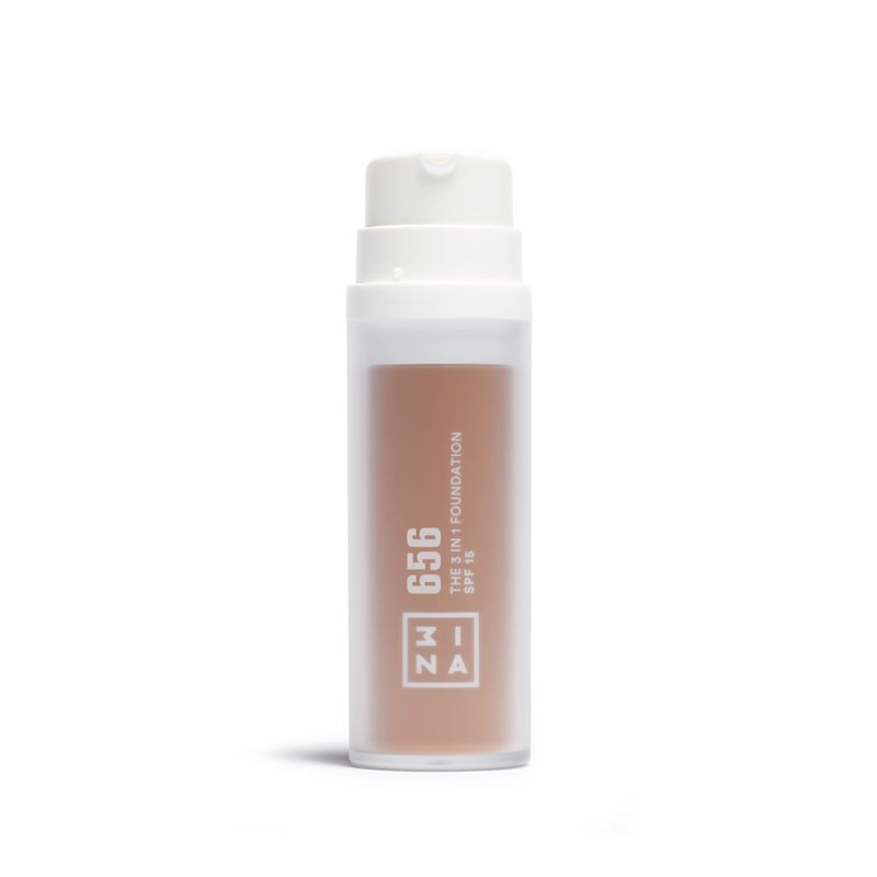 3INA The 3-In-1 Foundation 656 - Vegan Formula - Combination Of Primer, Concealer And Foundation - Medium Coverage - Natural Finish - Perfect For Covering Lines And Blemishes - Long Lasting - 1.01 Oz