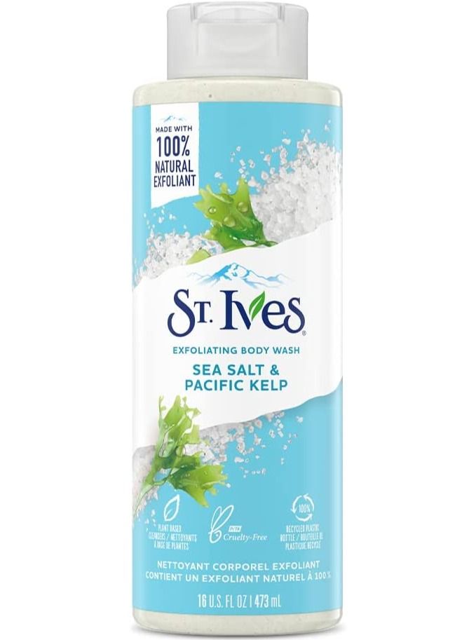 ST. Ives Exfoliating Body Wash Sea Salt Pacific Kelp 473 ml - Image 1