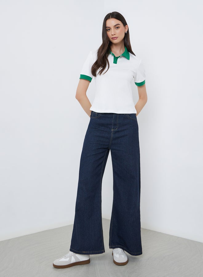 تايك تو بلوزة بياقة بولو بقصة عادية - Image 2