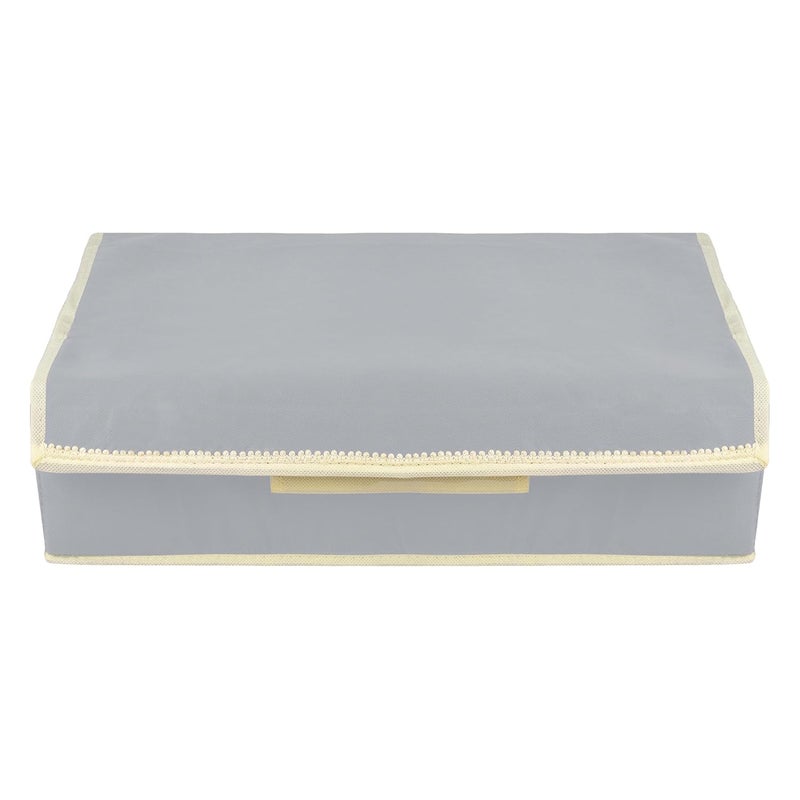 Kuber Industries Kuber Industries Undergarment Organizer Cloth Organizer Storage Box for BraPantySocksTies Drawer Divider for ScarvesSocks Cream Patti Gray  - Image 2