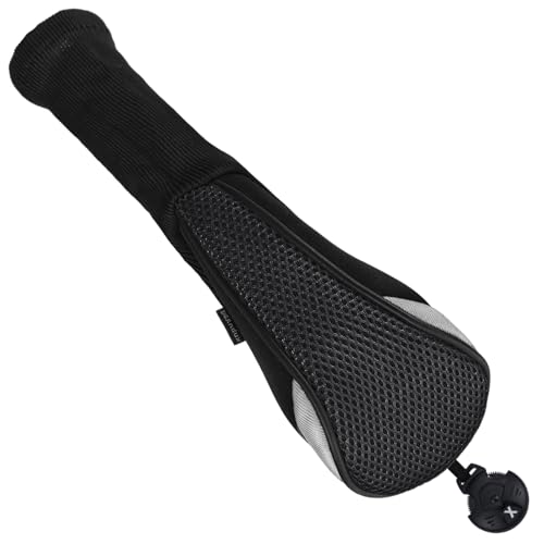 Andux 3pcs/Pack Long Neck Golf Hybrid Club Head Covers Dial No. Tag CTMT-02 Black - Image 4
