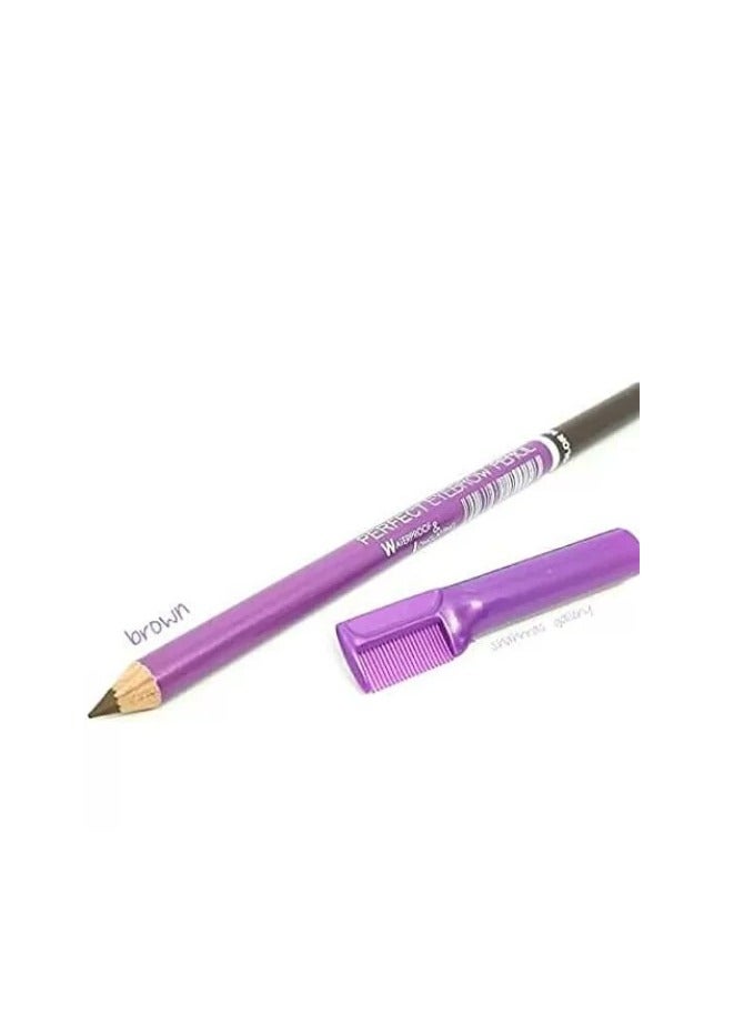 Mn Eyebrow pencil with eyebrow comb brush - dark brown 02 - for the most beautiful, long-lasting definition ever - Image 2