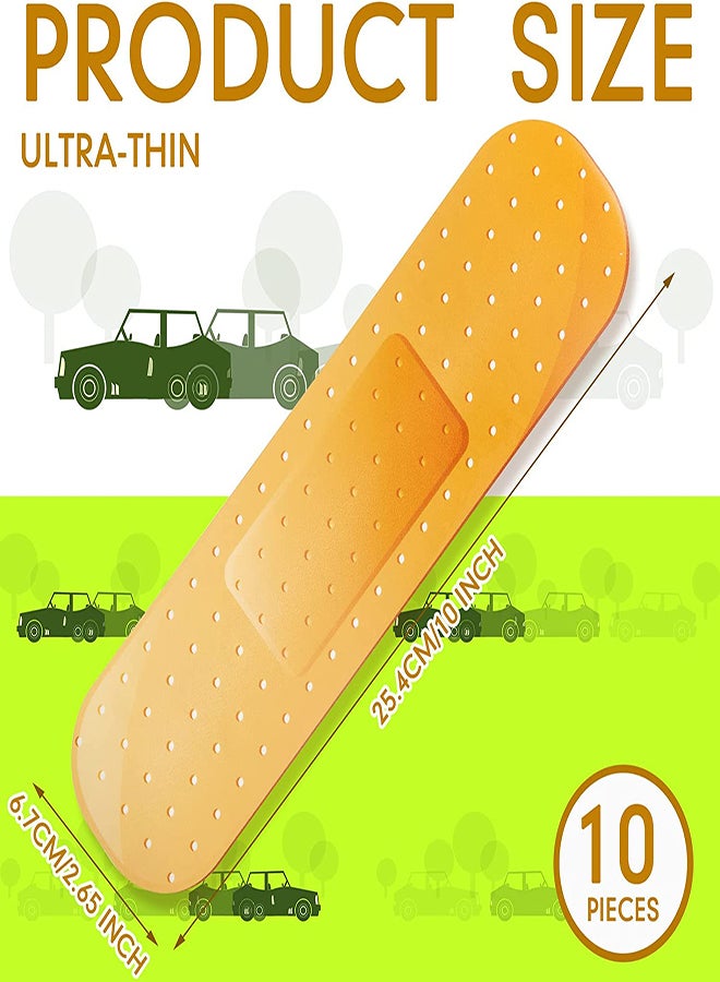 Excefore Car Funny Bandage 10 Pcs Bumper Sticker Big Size Bandage Auto Car Stickers for Dent Scratches 10 x 2.6" Adhesive Bandage Sticker for Car Truck Vehicle Window Car Personalized Bandage Scratch Cover - Image 2