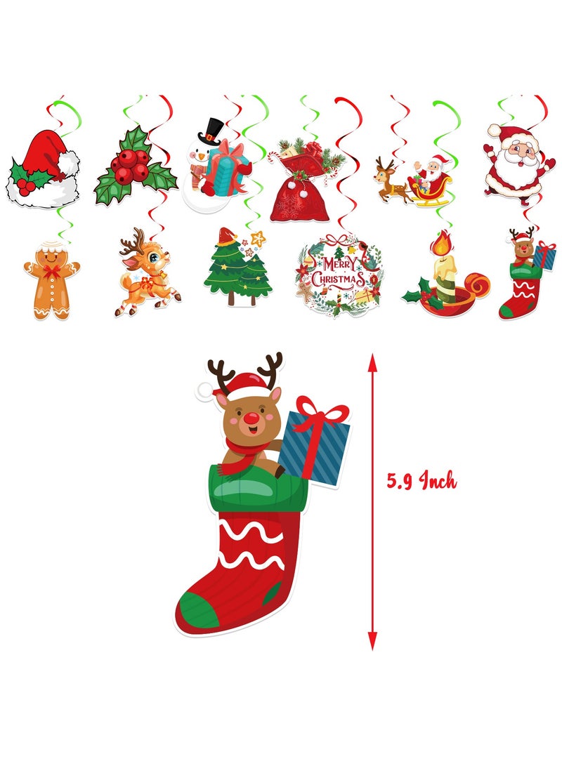 هايلاند 12 قطعة من زينة الدوامات المعلقة لعيد الميلاد المجيد - Image 2