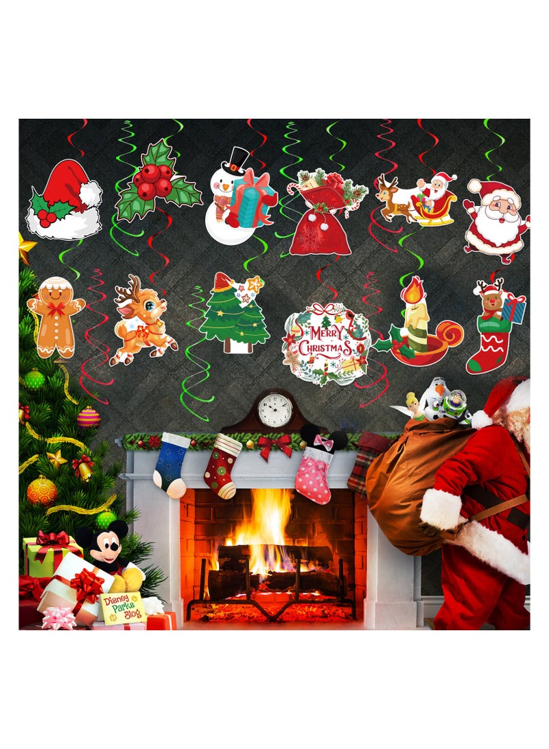 هايلاند 12 قطعة من زينة الدوامات المعلقة لعيد الميلاد المجيد - Image 3