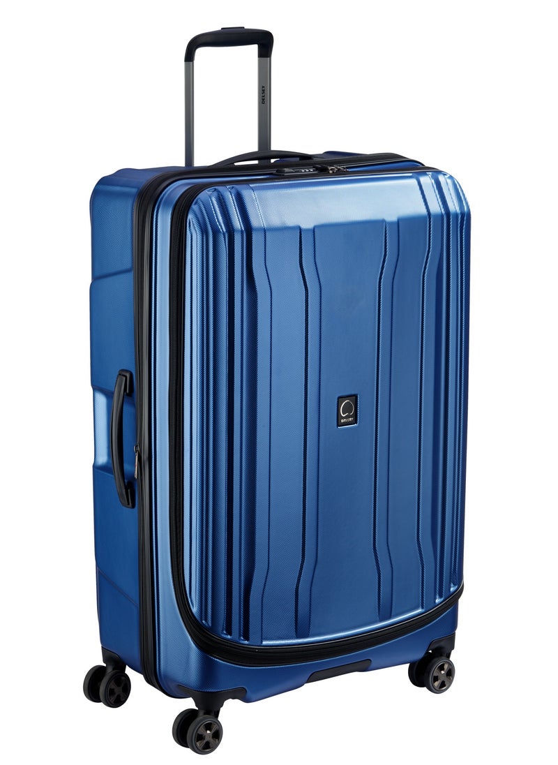 DELSEY Paris - Cruise 80cm Hardcase 4 Double Wheel Check-In Luggage Trolley Blue - Image 1