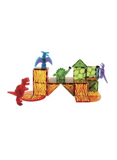 MAGNA-TILES Dino World 40-piece Magnetic Construction Set, Original 3d Magnetic Building Tiles, For Kids Ages 3+  - Image 3