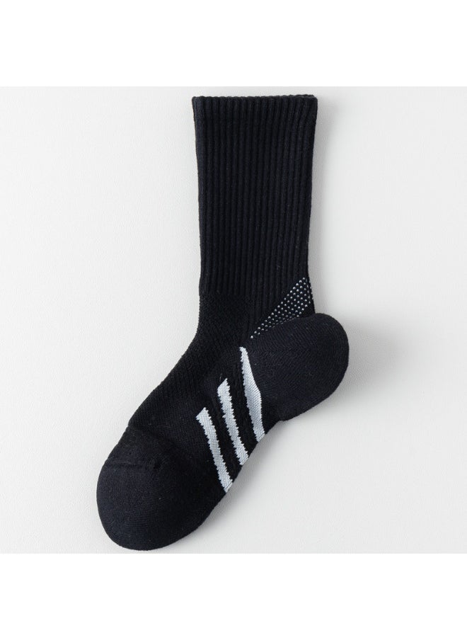 KUYING Fashion Anti Slip Breathable Sports Socks Three Piece Set 