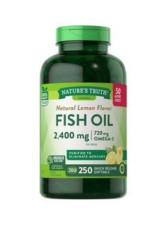 Nature's Truth NATURAL LEMON FLAVOR FISH OIL 2,400 MG 720 MG OMEGA-3 ...