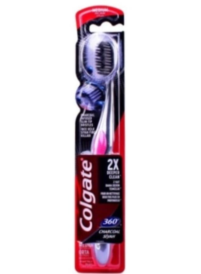 Colgate Optic White Clay And Mineral  Toothpaste 75ml Plus Colgate Slim Soft Charcoal Toothbrush multicolour - Image 3