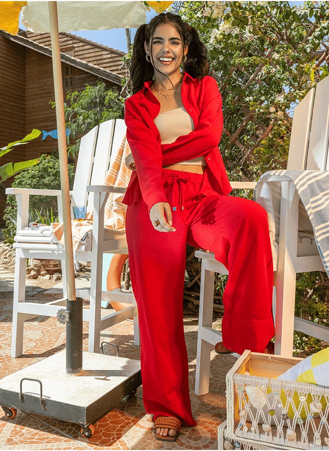 Clue - Tencel Wide Leg Pants - Image 1