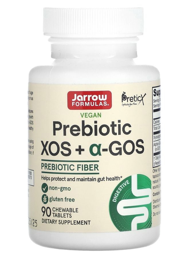 jarrow formulas Prebiotic XOS + a-GOS Prebiotic Fiber 90 Chewable Tablets