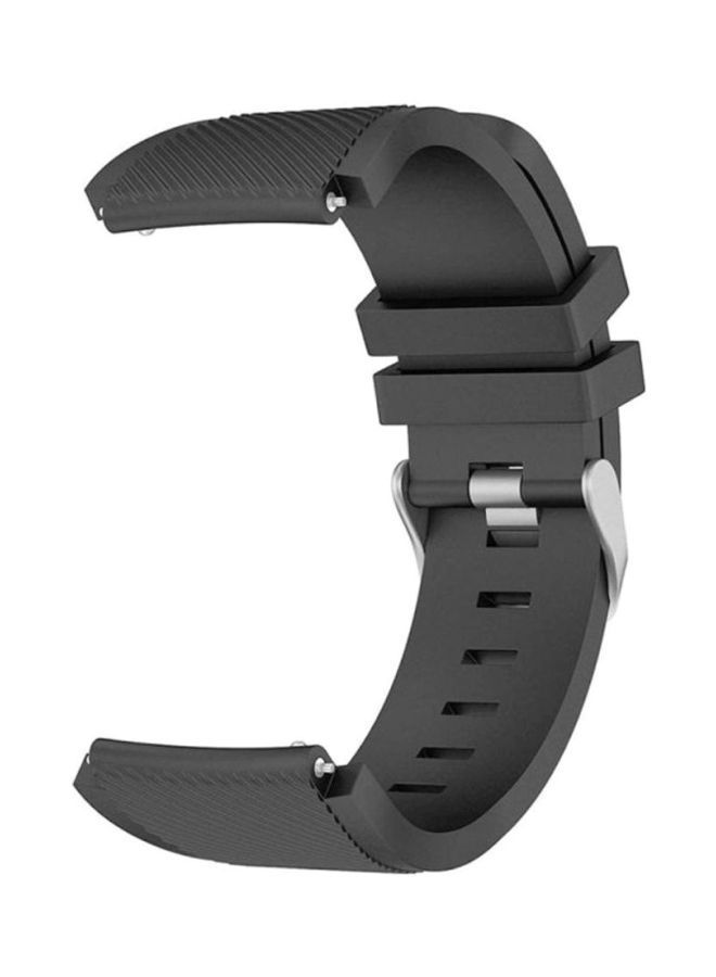 NIBEMINENT Replacement Silicone Band For Samsung Galaxy Gear S3 Classic/Gear Frontier/Huawei GT/GT2 46mm Black - Image 1