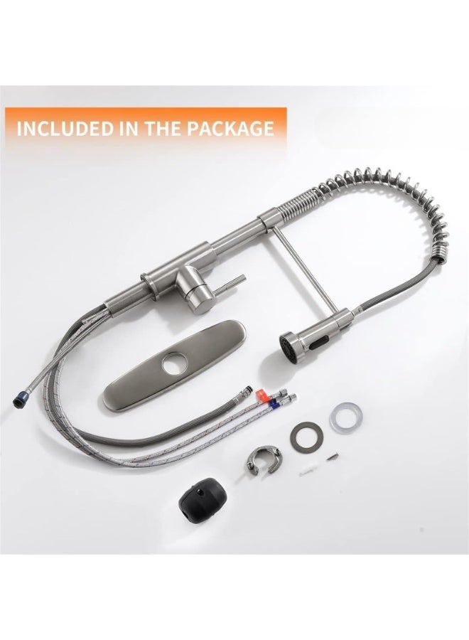 صنبور مطبخ حديث بمقبض واحد مع رذاذ سحب للأسفل، صنبور حوض المطبخ (الحجم: أ) - Image 4