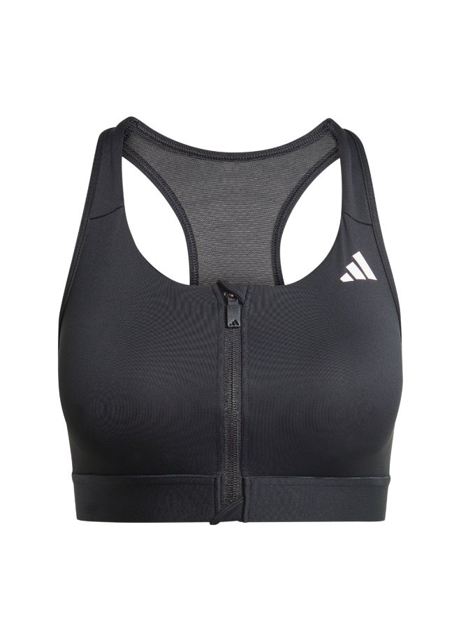 Adidas Powerreact Training Medium-Support Zip Bra - Image 2