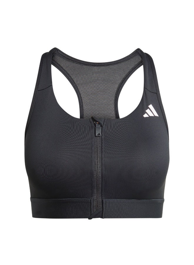 Adidas Powerreact Training Medium-Support Zip Bra - Image 3