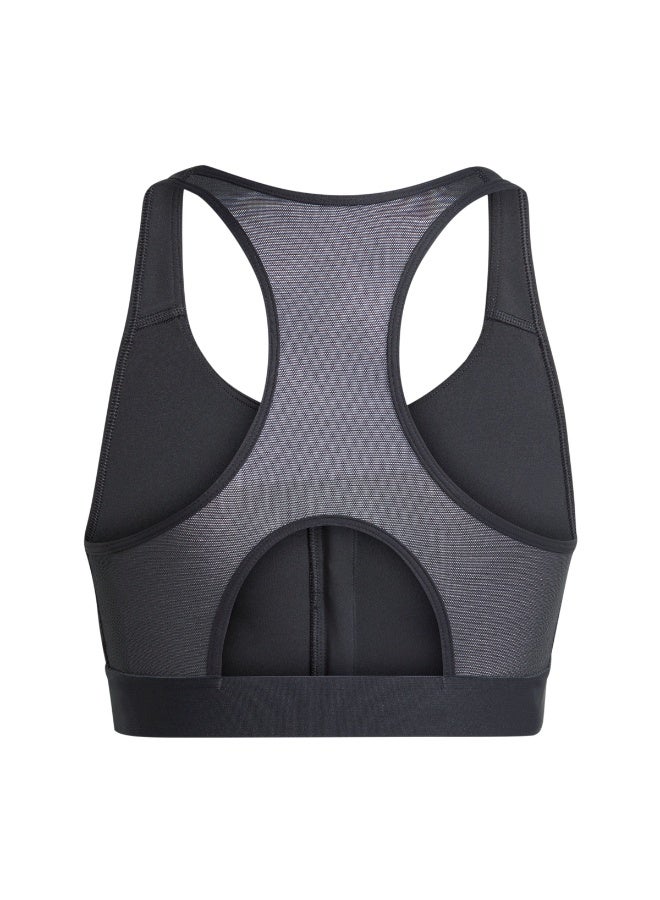 Adidas Powerreact Training Medium-Support Zip Bra - Image 4