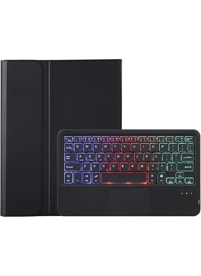 erorex - Magnetic Touchpad Keyboard Compatible With Samsung Galaxy Tab S9 Fe Plus 2023 12.4 Inch Sm-X610 X616 With Pen Holder Foldable Funda Cover With Keyboard For Tab S9 Fe+ Black - Image 1