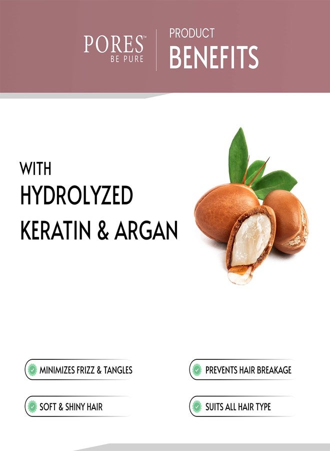 PORES Be Pure Hair Serum | Argan Oil, Keratin & Almond Oil | Anti-Frizz, Smooth & Shiny Hair | Repairs Dry & Damaged Hair | Unisex - 100ml - Image 5