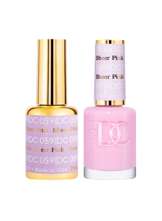 DAISY DND DND DC Gel Polish Set Pink Collection UVLED Gel Polish and Air Dry Nail Lacquer Matching ChipFree Polish Duo 059 Sheer Pink 05 Fl Oz - Image 2