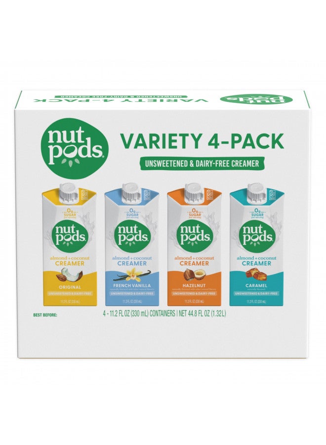 nutpods Variety Pack Coffee Creamer - Unsweetened Non Dairy Creamer - Original, French Vanilla, Hazelnut and Caramel - Keto Creamer, Whole30, Gluten Free, Non-GMO, Vegan, Sugar Free, Kosher (4-Pack) - Image 3