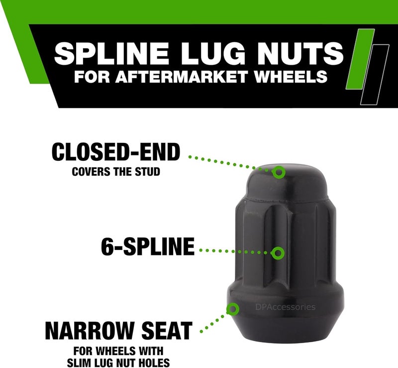 DPAccessories Black Spline Lug Nuts Set - Image 4