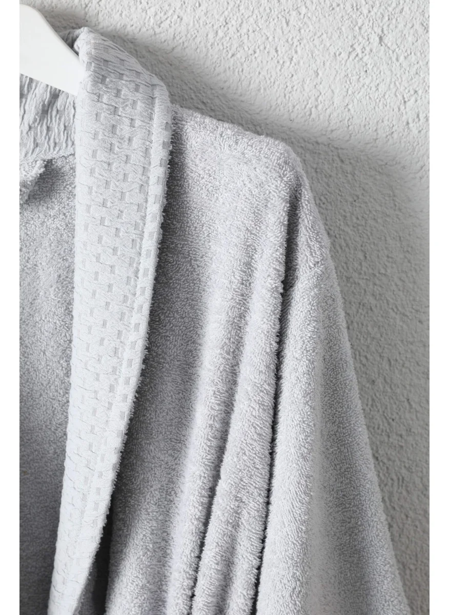 Favora Tuwa L Size Cotton Single Bathrobe Set - Gray