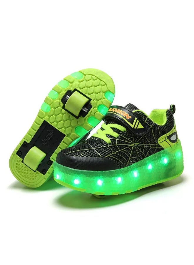 TNGames Design 4-Wheel Roller Skates, Rechargeable LED Light-Up Shoes, Convertible to Sneakers with Removable Wheels, Sizes 34 - Image 1