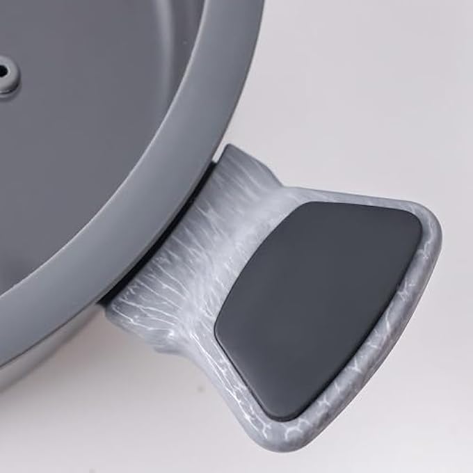 دانوب هوم مقلاة شيفس ديلايت ستيلا الضحلة مع غطاء، مقلاة غير لاصقة وخالية من حمض بيرفلورو الأوكتانويك للطهي الصحي، مقلاة عميقة فاخرة للقلي السريع، متوافقة مع أدوات الطهي بالحث، الطول 28 × العرض 8 سم - Image 5