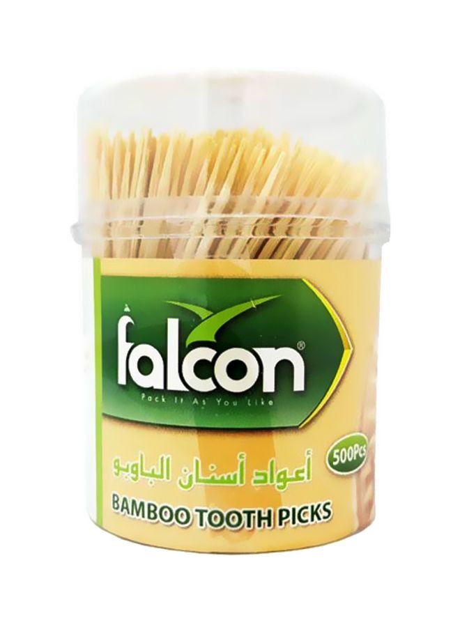 Falcon 500-Piece Bamboo Tooth Picks Beige - Image 1