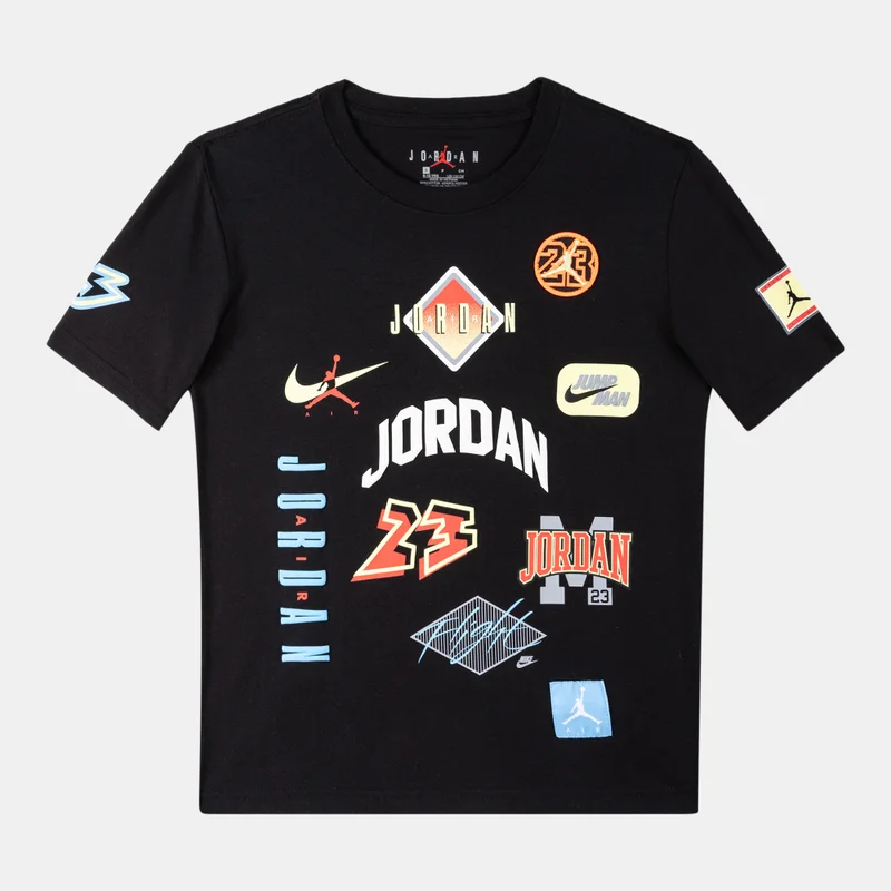 Jordan Black Kids' Dynasty Patch T-Shirt  | Best Price UAE