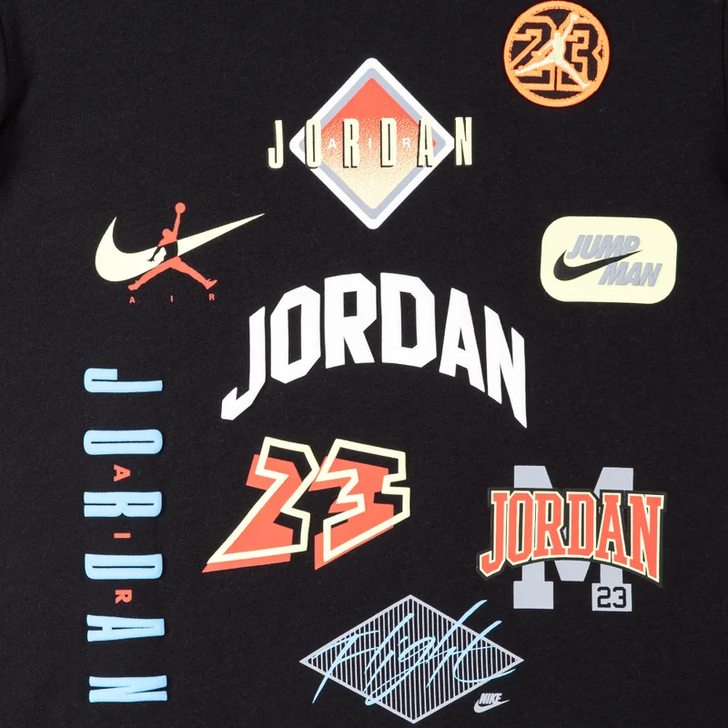 Jordan Black Kids' Dynasty Patch T-Shirt  | Best Price UAE
