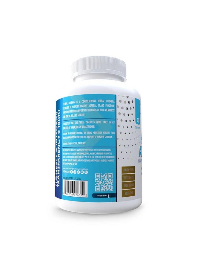 NuEthix Formulations NuEthix Formulations Herbal Adrena+, Adrenal Support Supplements for Women & Men, Cortisol Support, Improve Energy Levels & Mood, Includes Cordyceps & Ashwagandha, Non-GMO, Gluten Free, 30 Servings  - Image 3