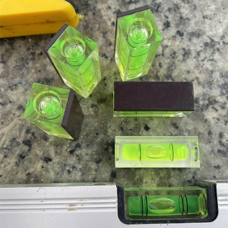 3Pcs Small Square Magnetic Spirit Levels Set Precision Bubble Level Mini Horizontal Bubble Measuring Tool (15x15x40mm, Magnetic) - Image 4