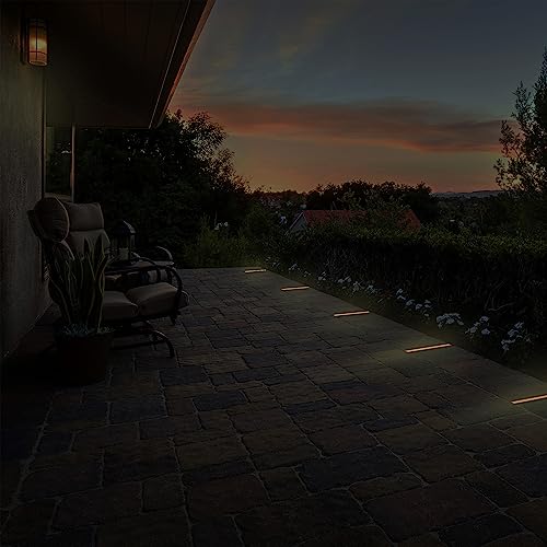 LUMENGY Paver Light Slim 0.5x9 Inch (0.55x8.85), 2700K Warm White, Glare-Free Linear Lighting for Driveways, Walkways and Paver Borders, 12V Hardwired, IP67 Waterproof, Drive-Over Rated - Image 5