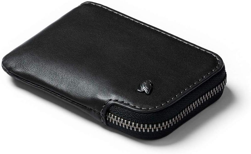 BELLROY Card Pocket (Small Leather Zip Card Holder Wallet, Holds 4-15 Cards, Coin Pouch, Folded Notes) - Black - Image 1