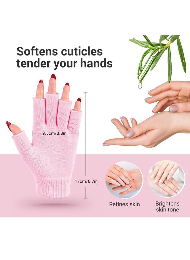 Melodysusie Moisturizing Gloves Fingerless Gloves for Women Moisture Gloves Soft Moisturizing Gloves Overnight for Dry Rough and Cracked Hands, Size S (L*W: 6.7in*3.8in) - Image 3