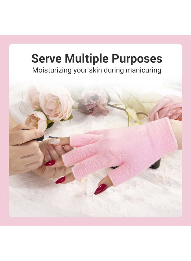 Melodysusie Moisturizing Gloves Fingerless Gloves for Women Moisture Gloves Soft Moisturizing Gloves Overnight for Dry Rough and Cracked Hands, Size S (L*W: 6.7in*3.8in) - Image 4