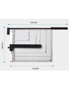 ZCM-HAPPY Paper Cutter A4 Stack Paper Trimmer Photo Cutter Craft Machine for Office Home or School White Color  - Image 3