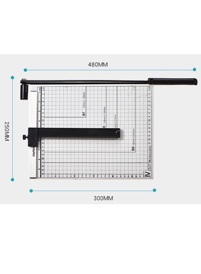 ZCM-HAPPY Paper Cutter A4 Stack Paper Trimmer Photo Cutter Craft Machine for Office Home or School White Color - Image 3