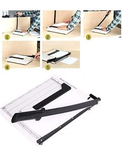 ZCM-HAPPY Paper Cutter A4 Stack Paper Trimmer Photo Cutter Craft Machine for Office Home or School White Color  - Image 5