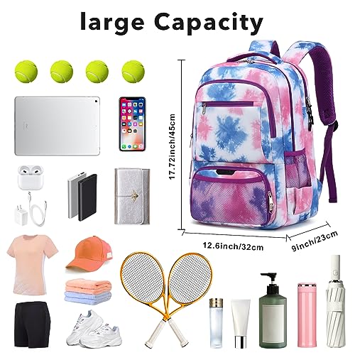 ACESAK Tennis Backpack Tennis Bag for Women Men Tennis Bag Holds 2 Rackets Badminton Squash Pickleball Paddles Balls - Image 3