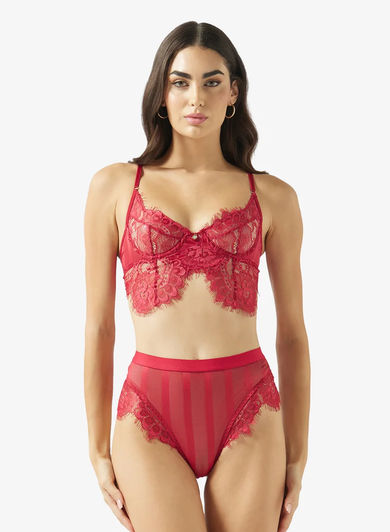 Ginger 2PC Lace Wired Bra & Brief Set