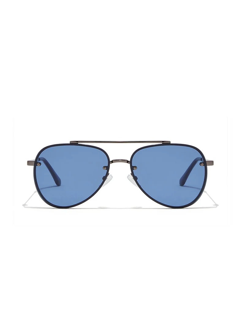 Blackout Glam,Unisex Sunglasses, Aviator Sunglasses, UV Protection: UV400 (Grey,Blue)