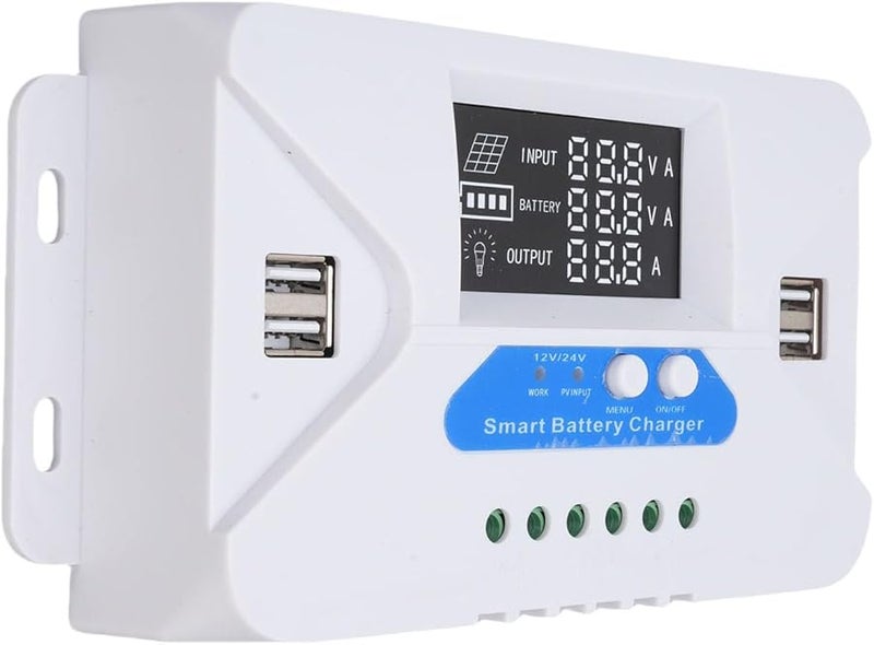 60A MPPT Solar Charge Controller with LCD Display Fast Charging for Mobile Devices Camping - Image 2