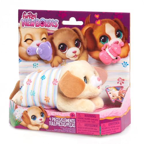 furReal Newborns Puppy Interactive Pet, Small Plush Puppy with Sounds and Motion, Kids Toys for Ages 4 Up by Just Play - Image 1